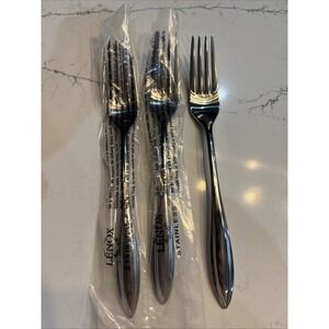 Lenox SCULPT Stainless Glossy Flatware Set Of  3 Dinner Forks 8"